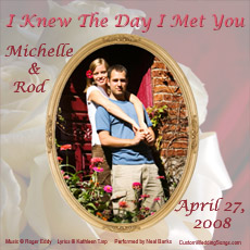 Lyric sheet for original wedding first dance song