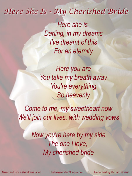 Bridal Entrance Lyric Sheet