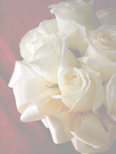 Blank lyric sheet with wedding bouquet